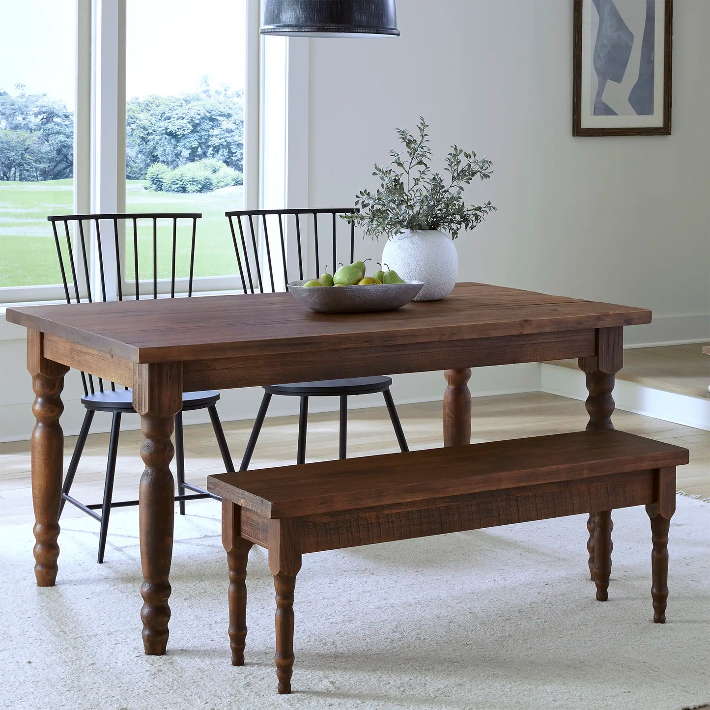 Valerie Original Dining Table in Rustic Walnut