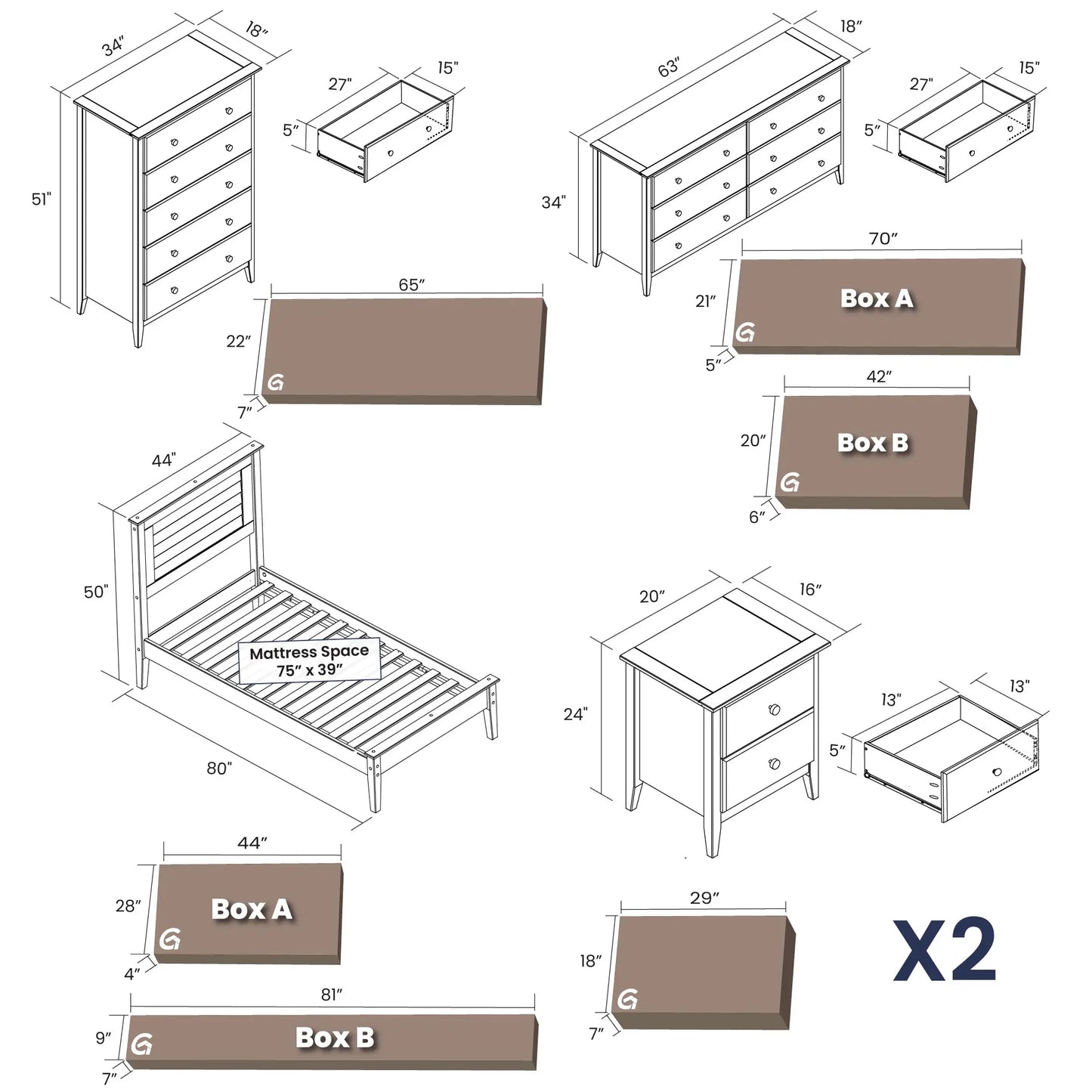 Greenport Bedroom Set (5-piece)