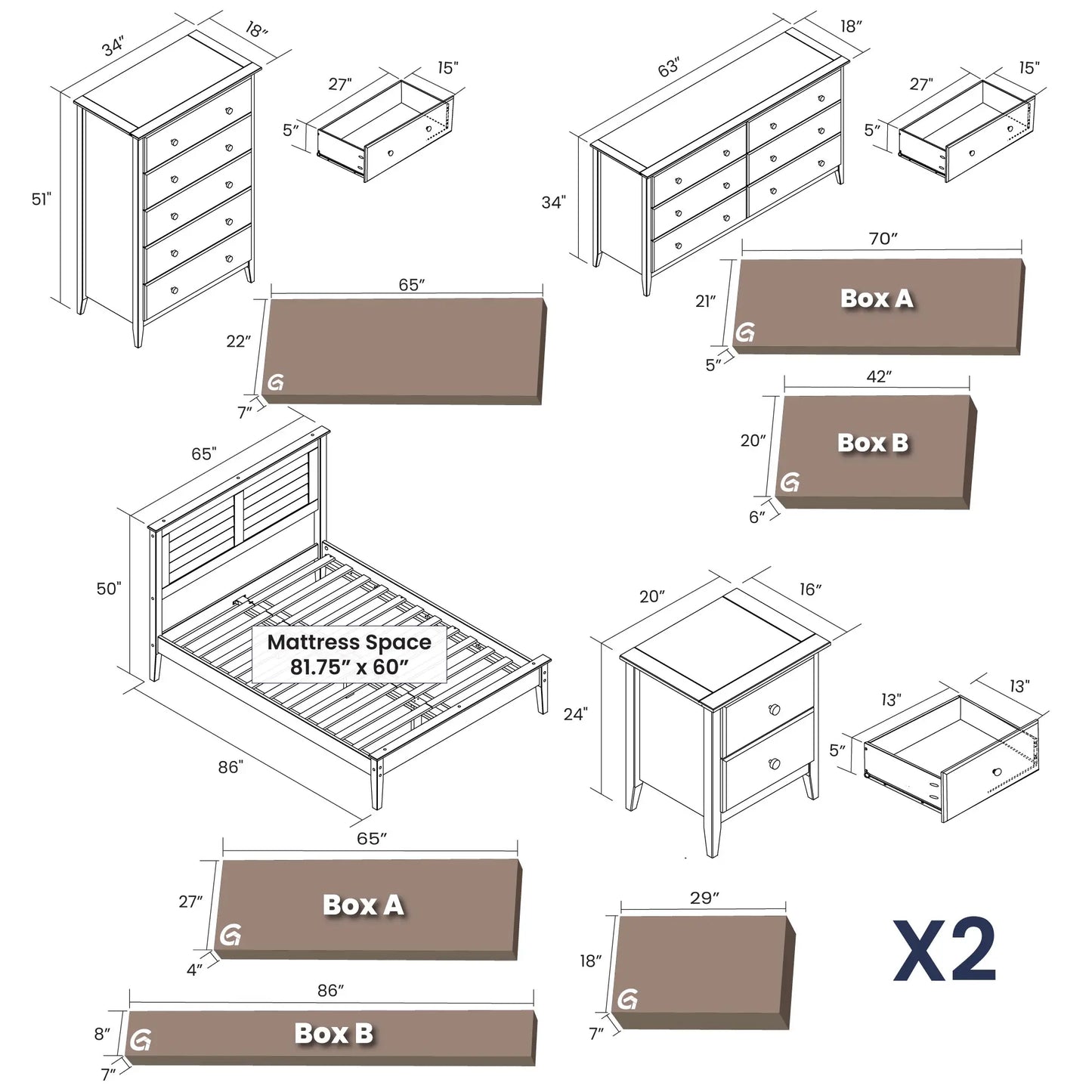 Greenport Bedroom Set (5-piece)