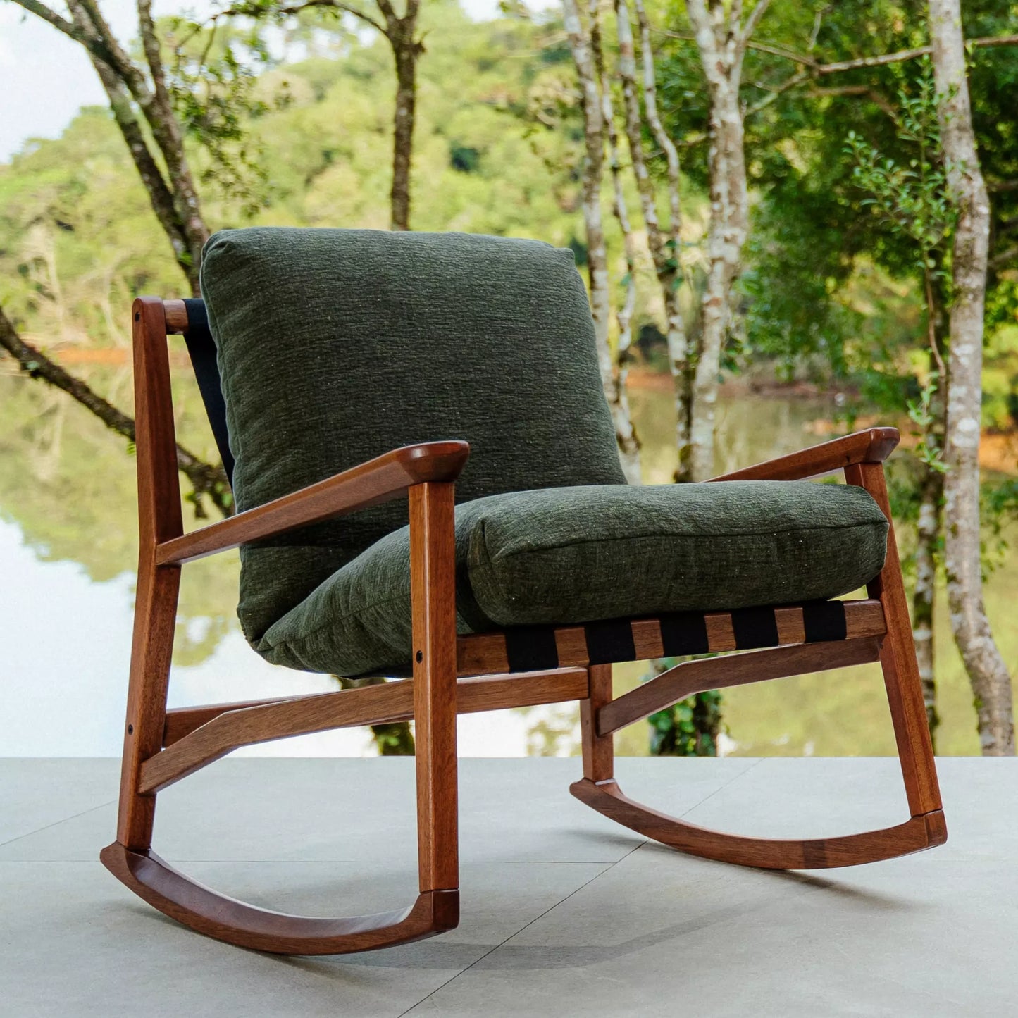 Mid Century Rocking Chair + Ottoman