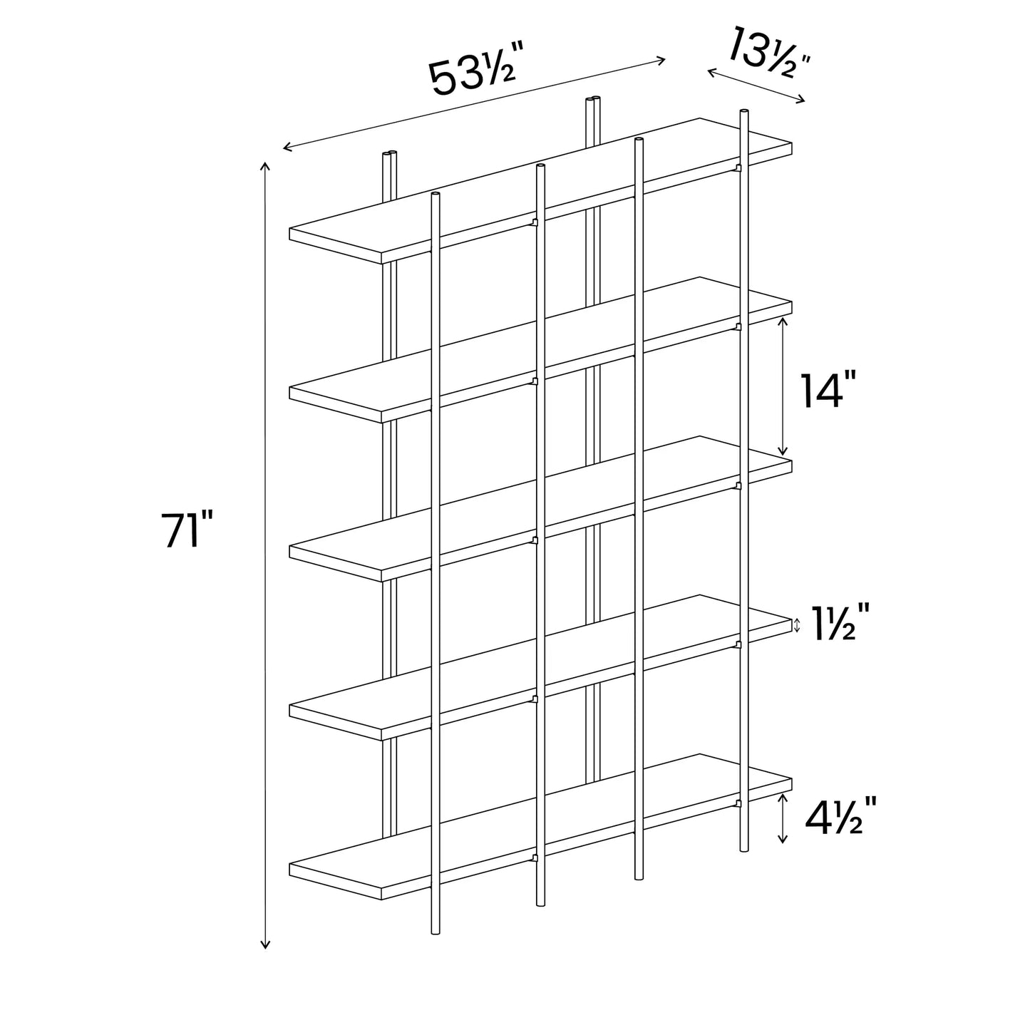 Cascais 71" Bookcase