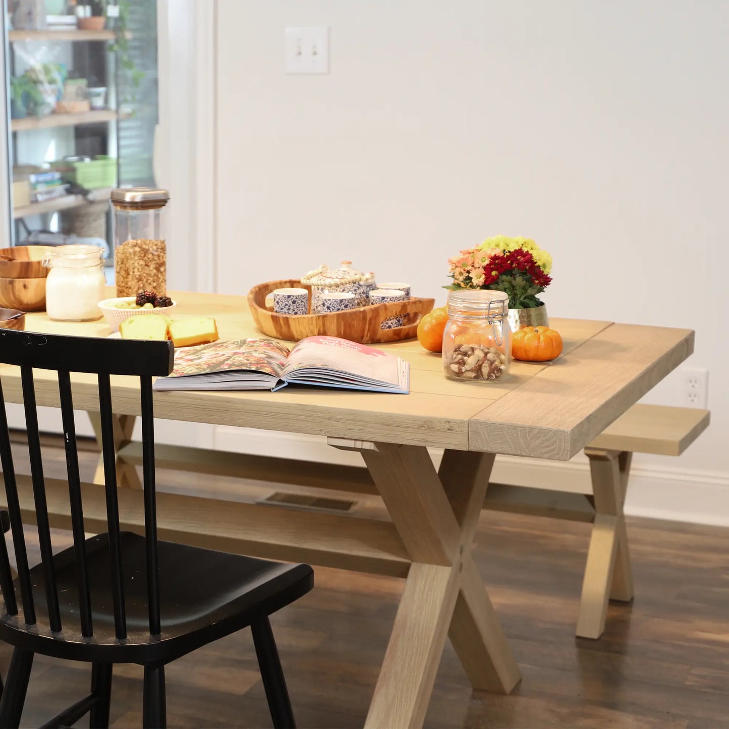 Cascais 72" Table & Bench Dining Set (3-piece)