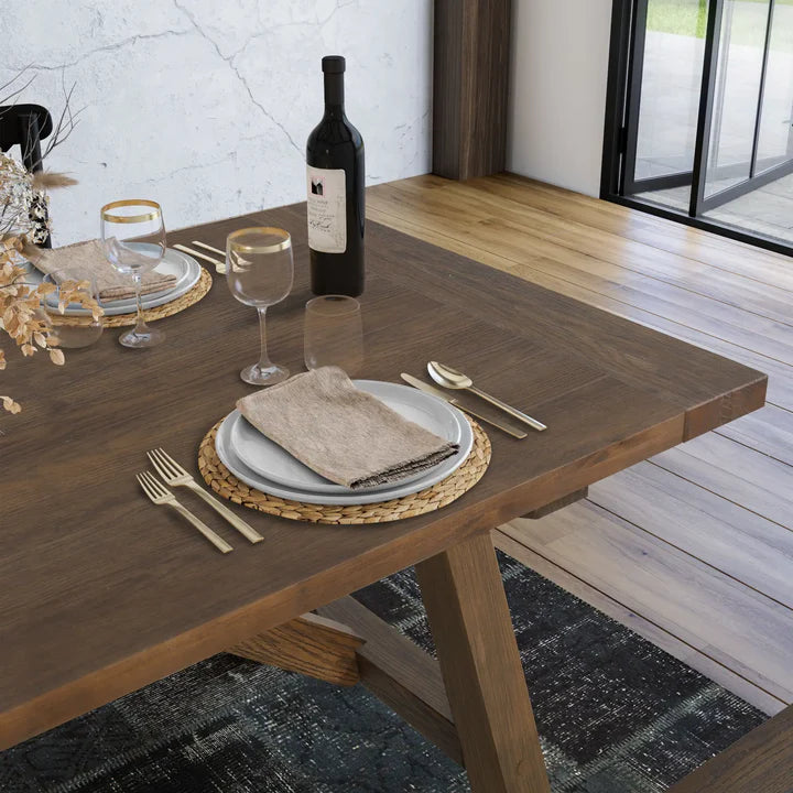 Cascais 72" Table & Bench Dining Set (3-piece)