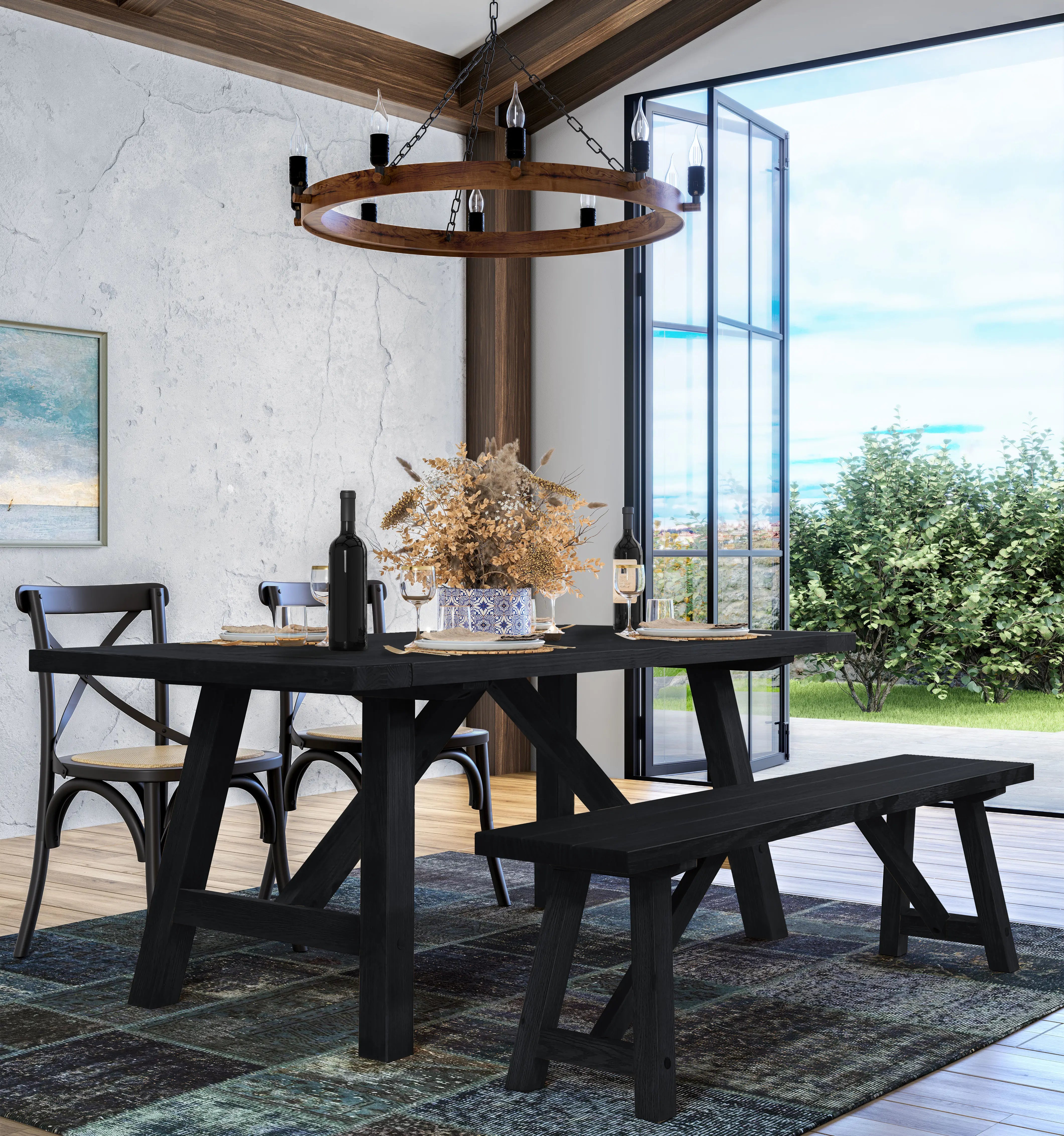 Cascais Rectangular 72'' Solid Wood T...