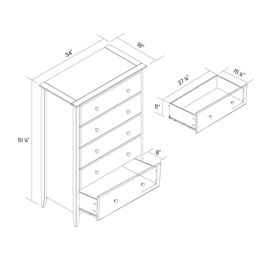 Greenport 5-Drawer Chest