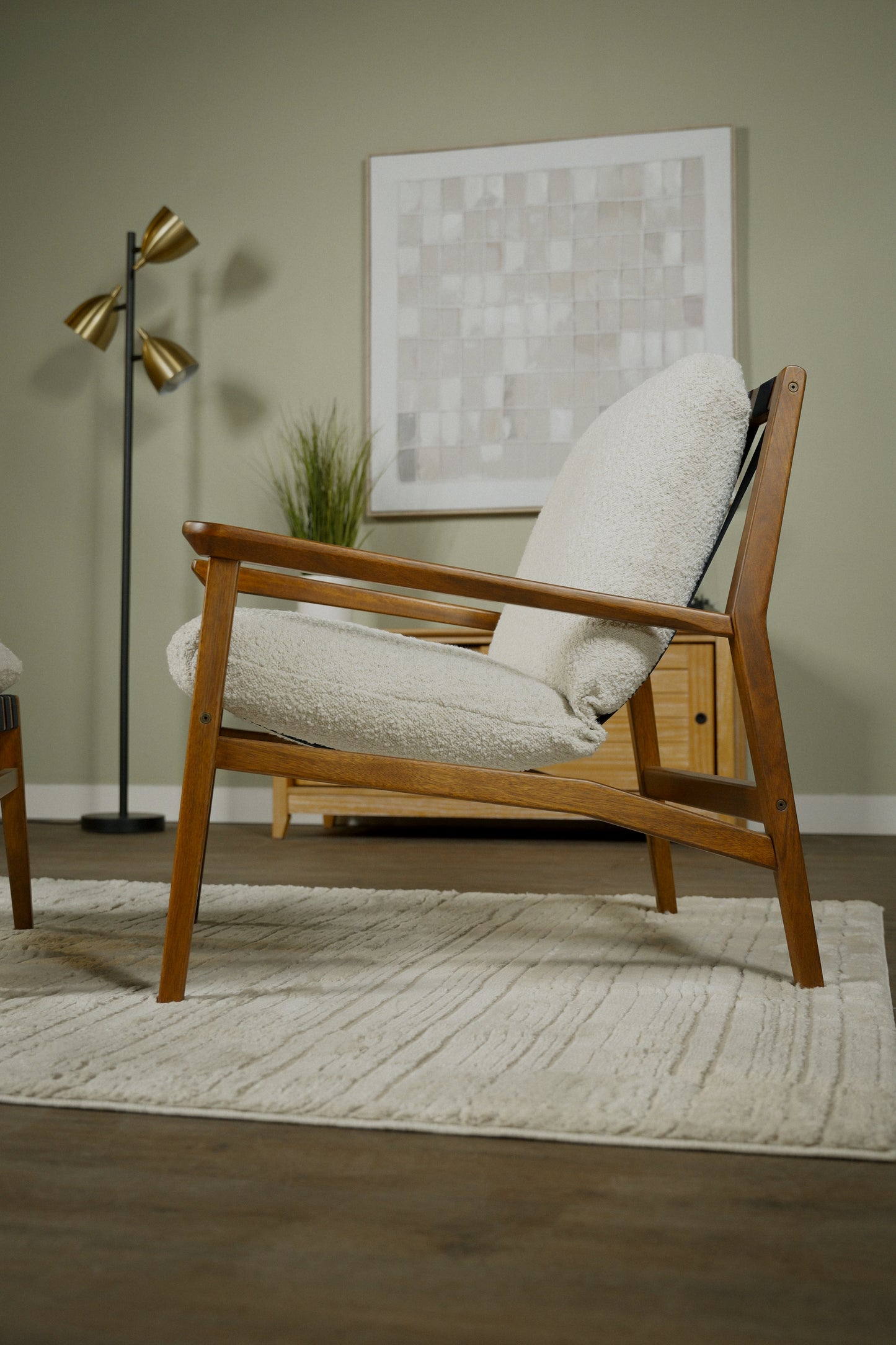 Mid Century Lounge Chair + Ottoman