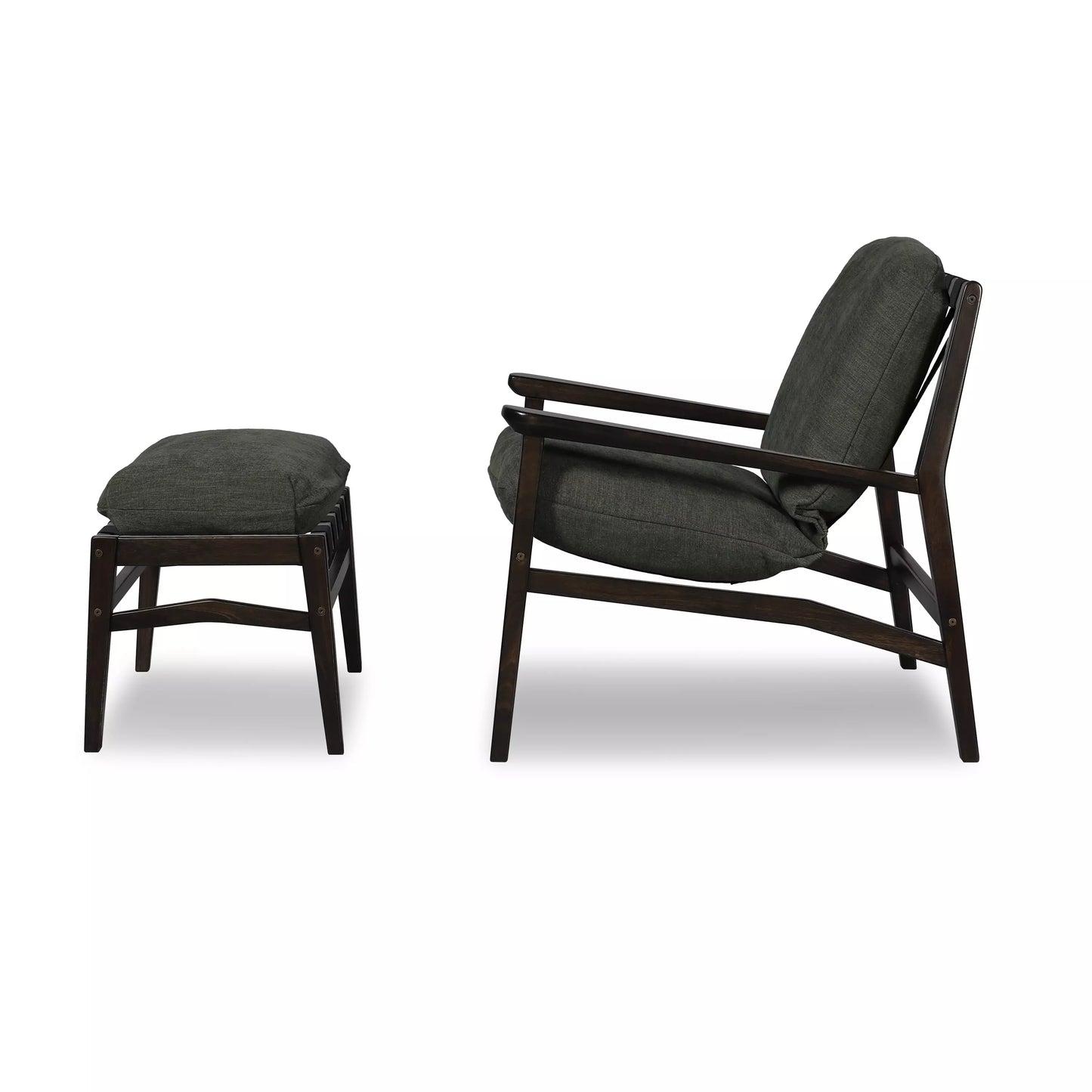 Mid Century Lounge Chair + Ottoman