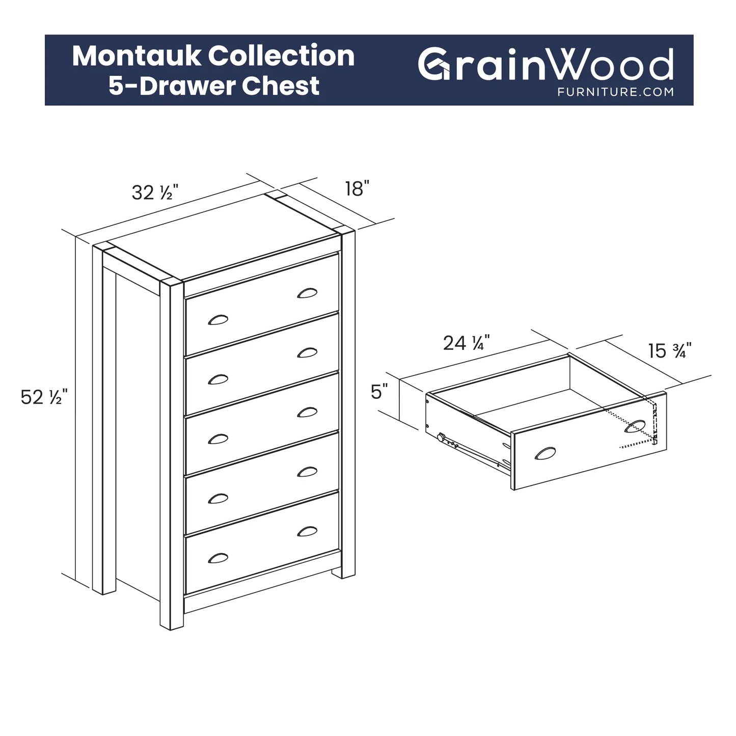 Montauk 5-Drawer Chest