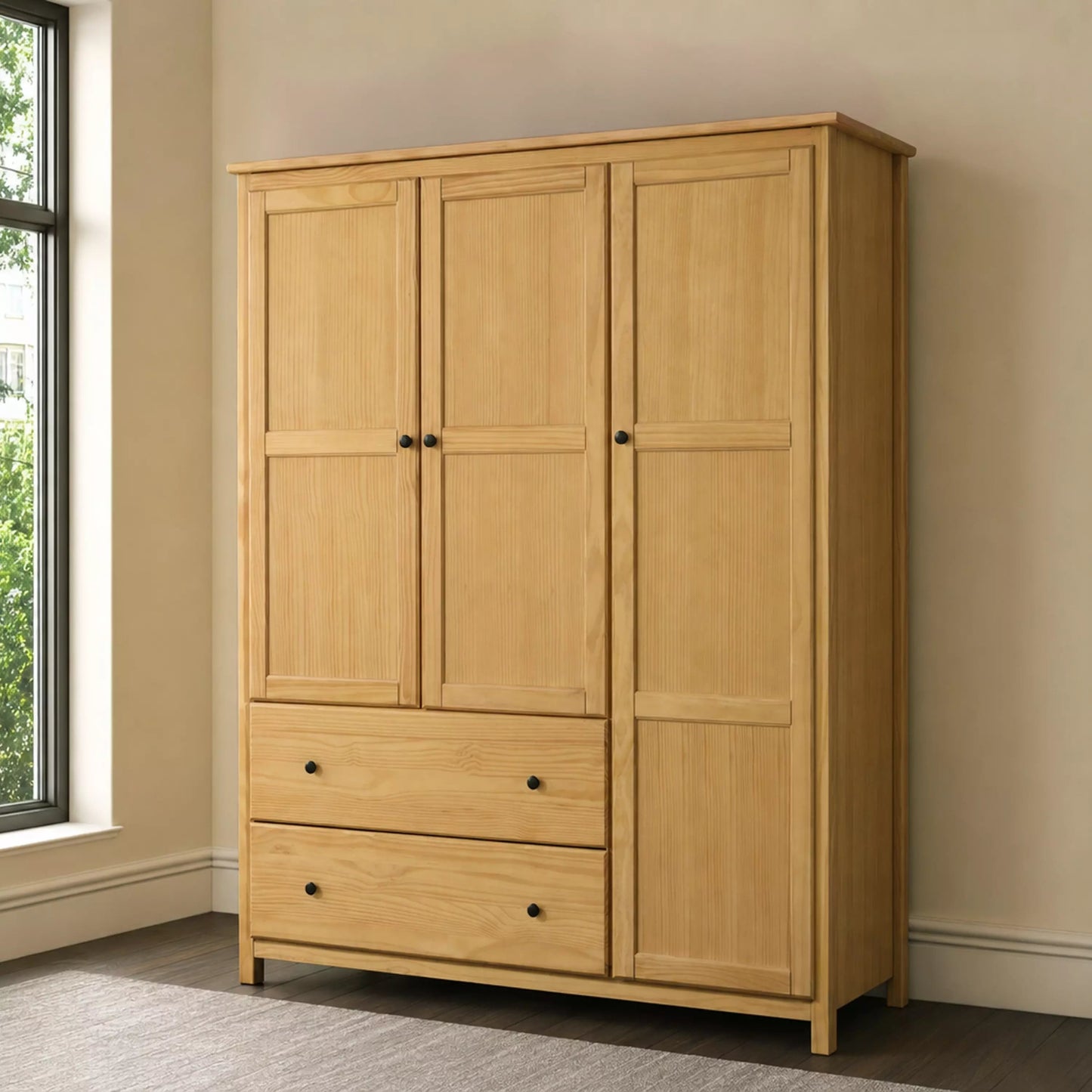 Shaker 3-Door Wardrobe
