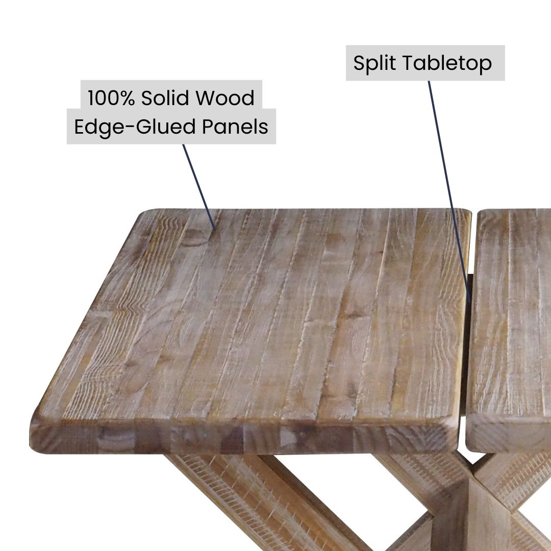 Montauk Solid Wood Trestle Table