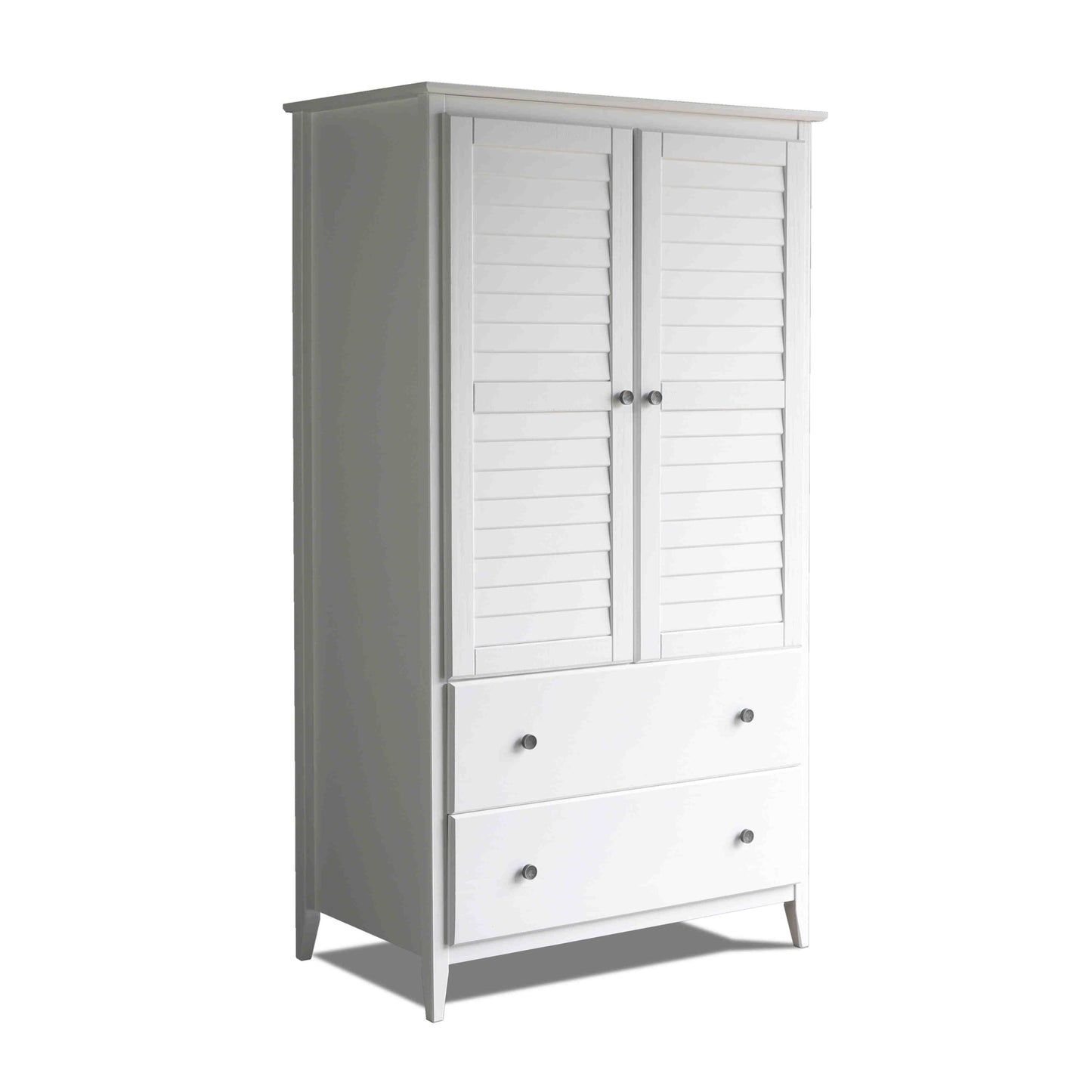 Greenport 2-Door Wardrobe Brushed White