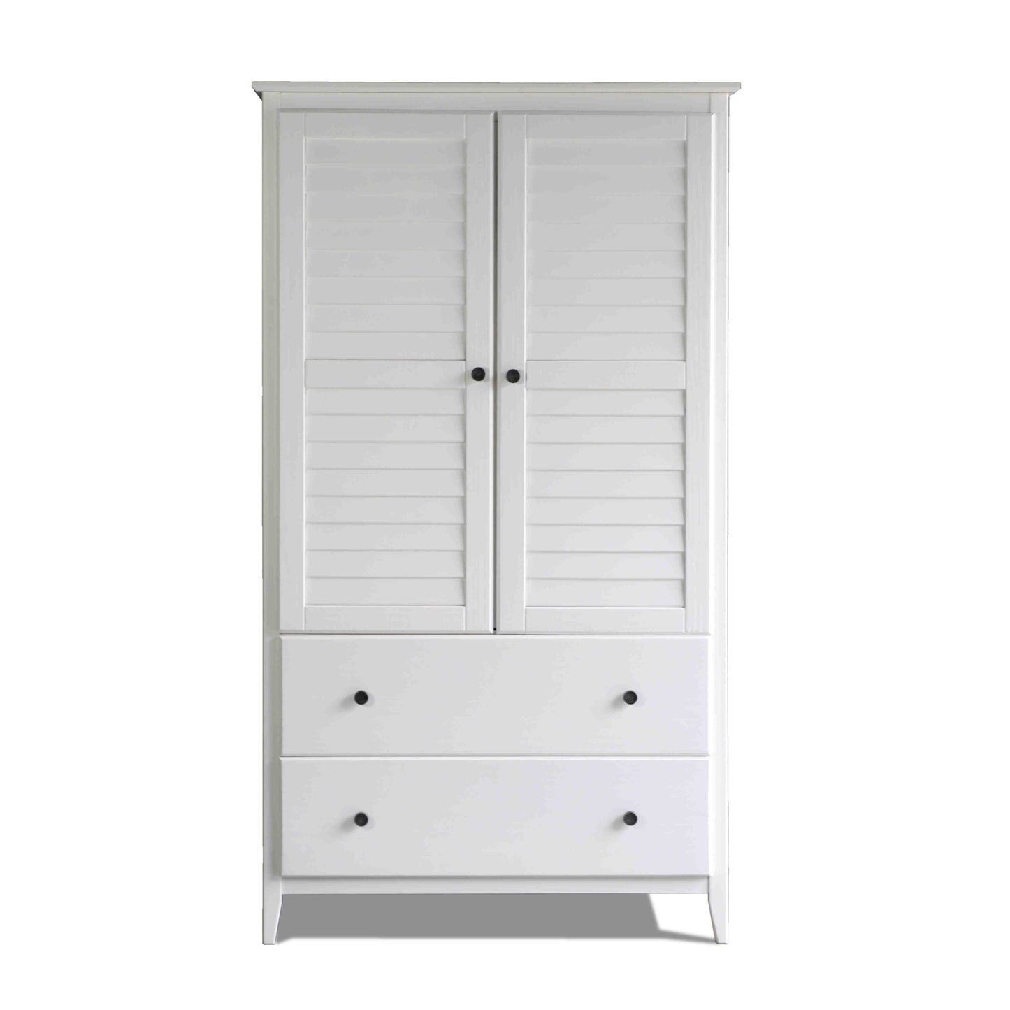 Greenport 2-Door Wardrobe Brushed White