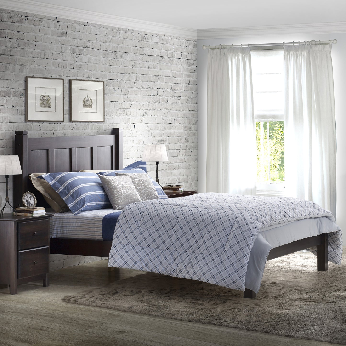 Shaker Queen Panel Platform Bed - Expresso - Grain Wood Furniture - 7