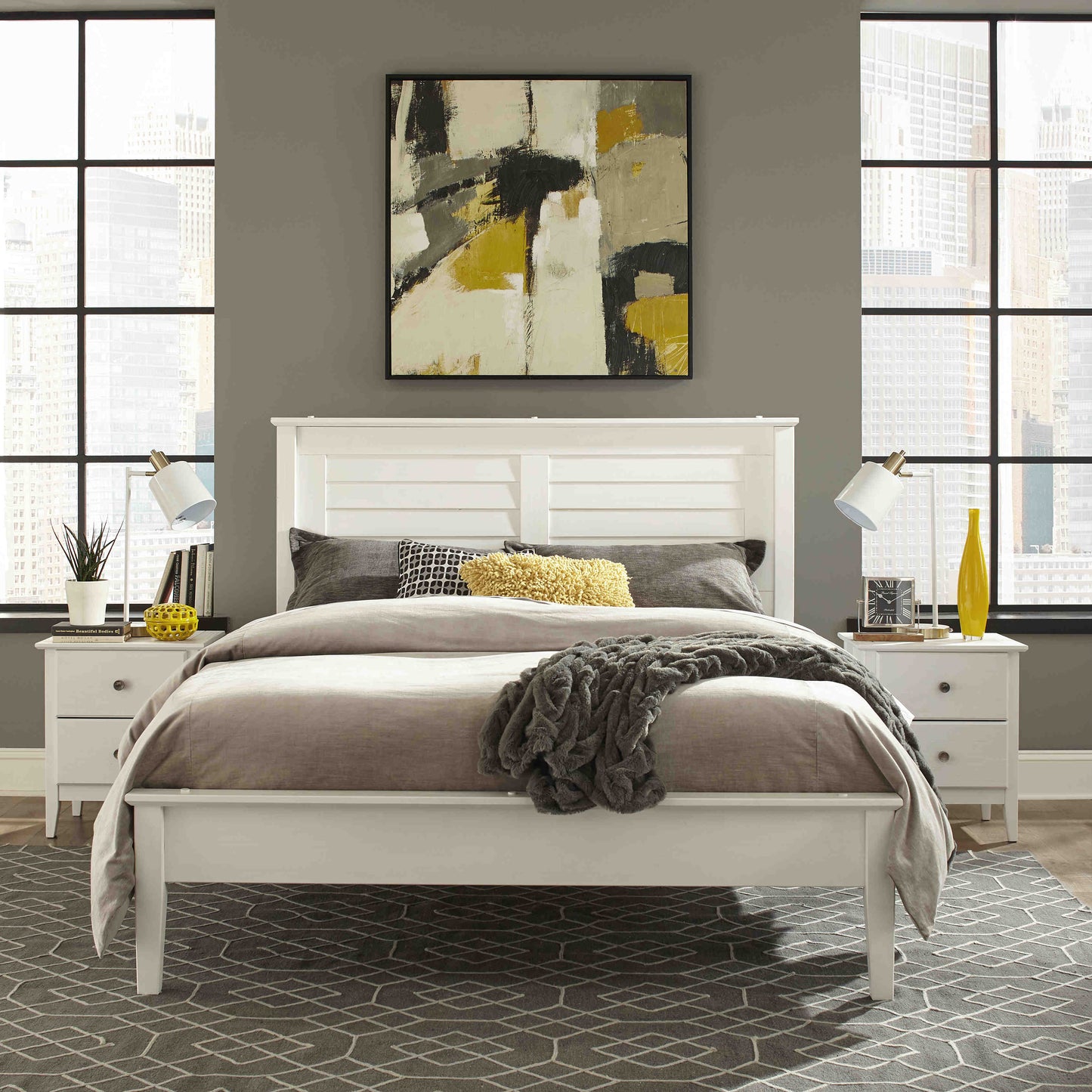 Greenport Louvered Platform Bed