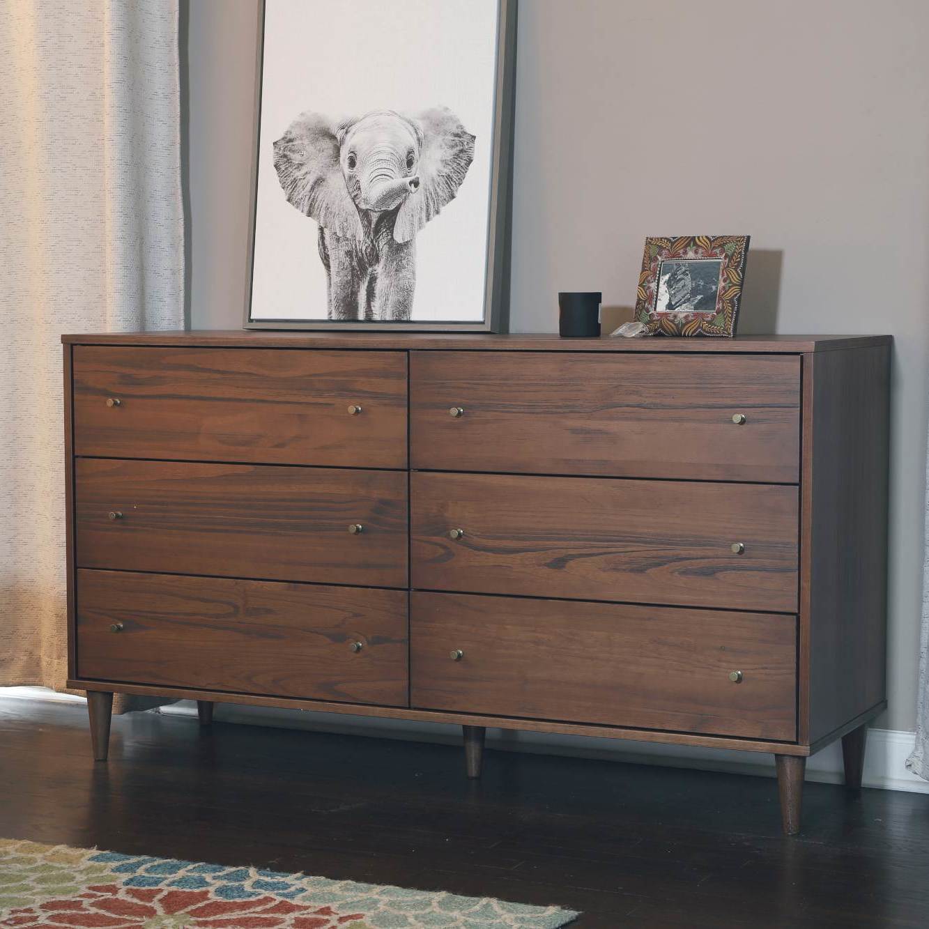 Mid Century 6-Drawer Dresser