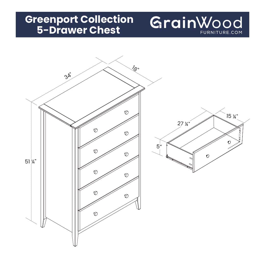 Greenport 5-Drawer Chest