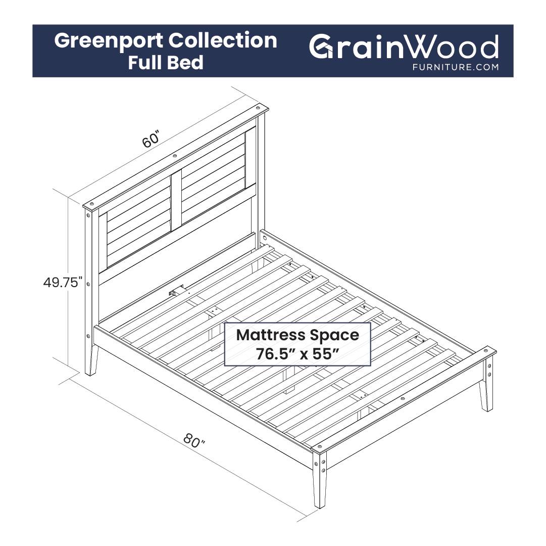 Greenport Louvered Platform Bed