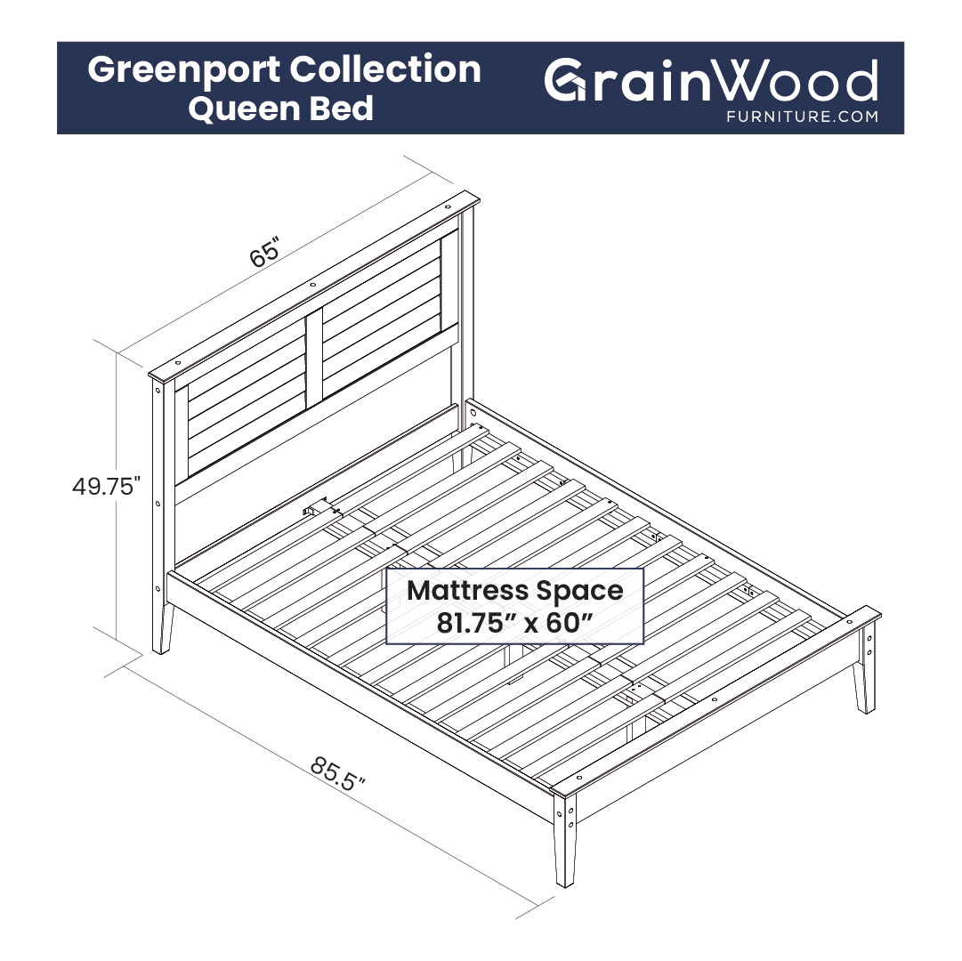 Greenport Louvered Platform Bed