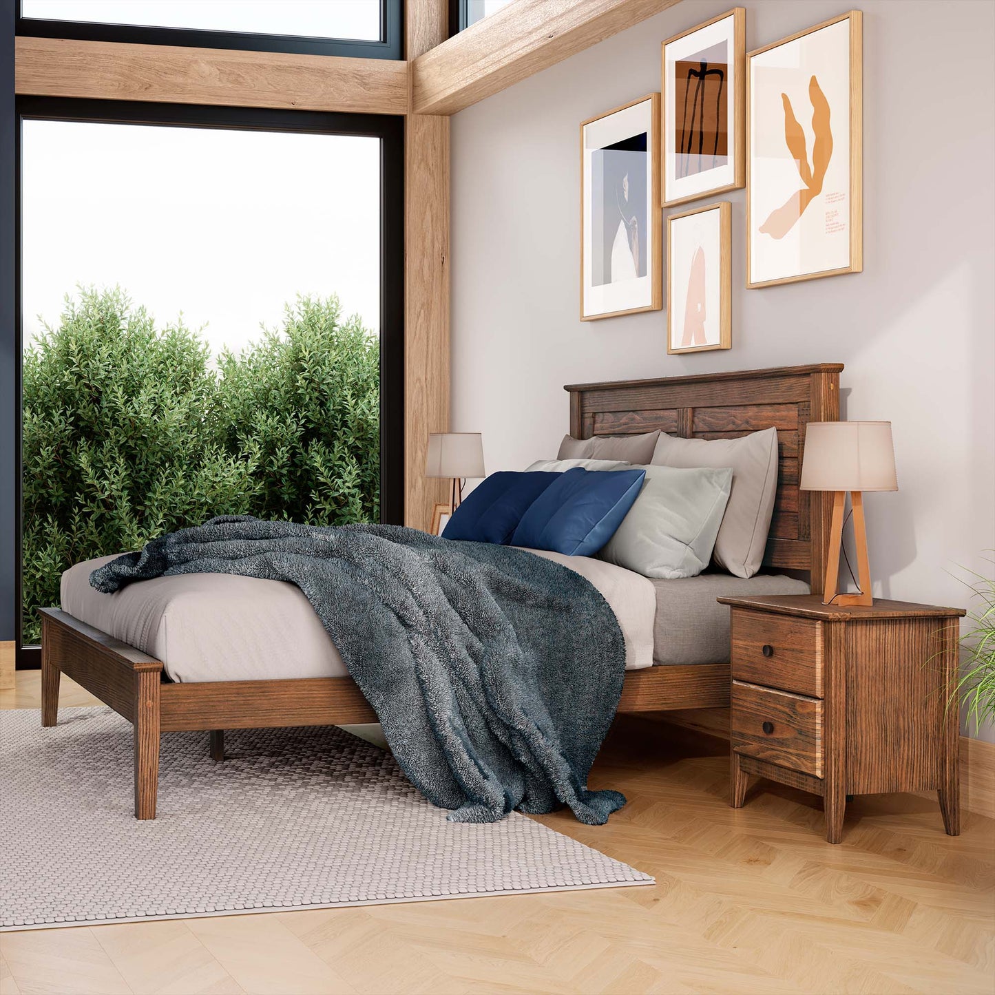 Greenport Louvered Platform Bed