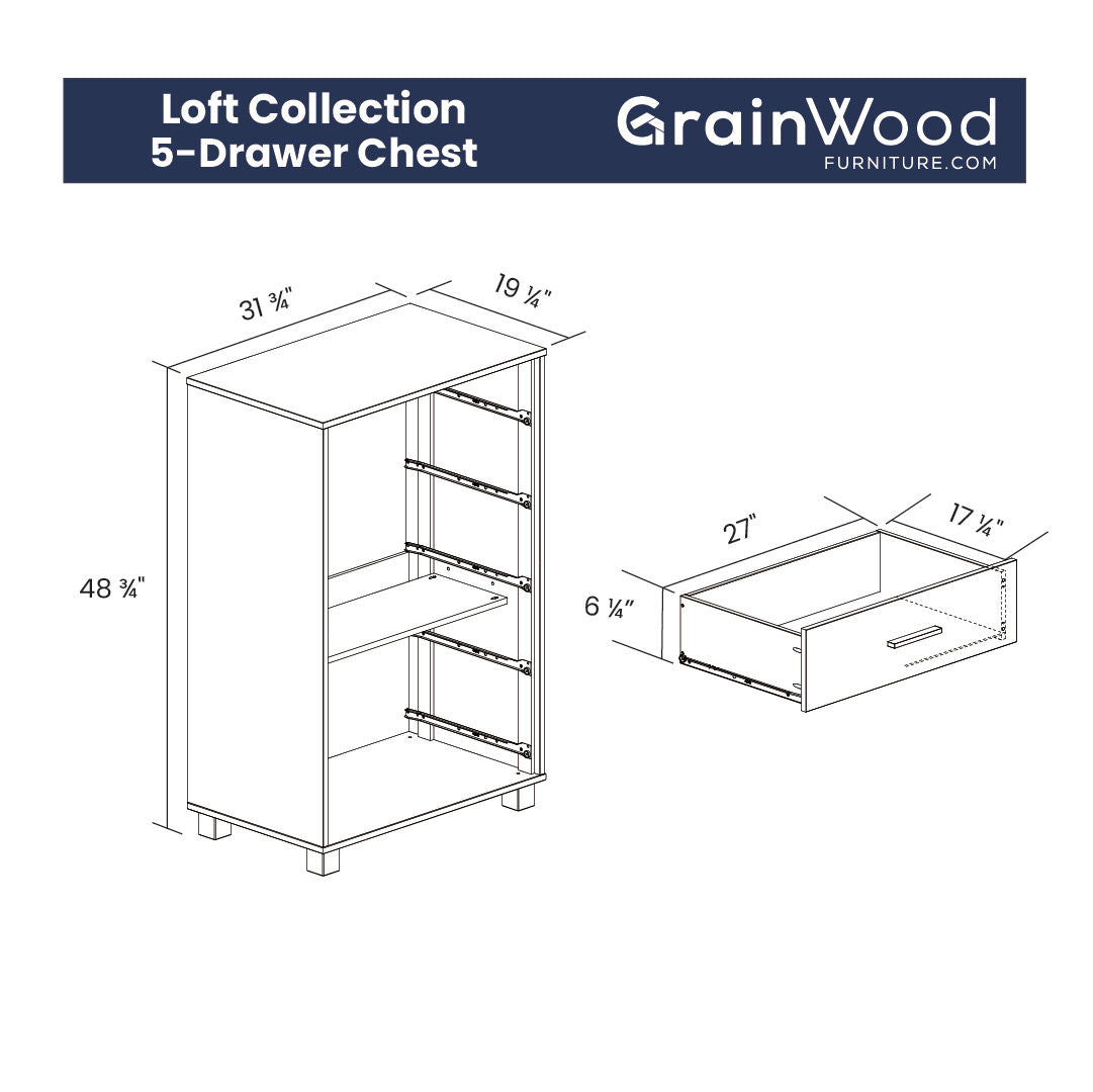 Loft 5-Drawer Chest