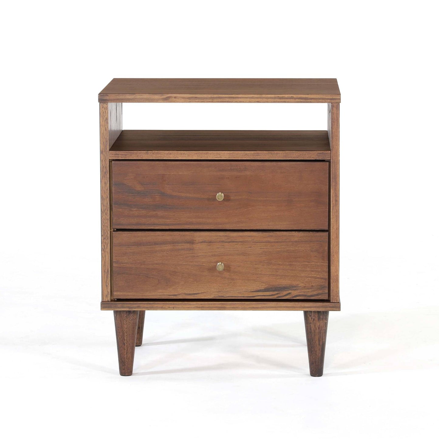 Mid Century Two-Drawer Nightstand