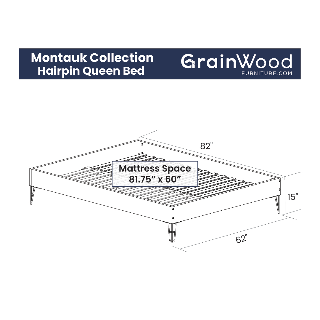 Montauk Hairpin QUEEN Size Platform Bed