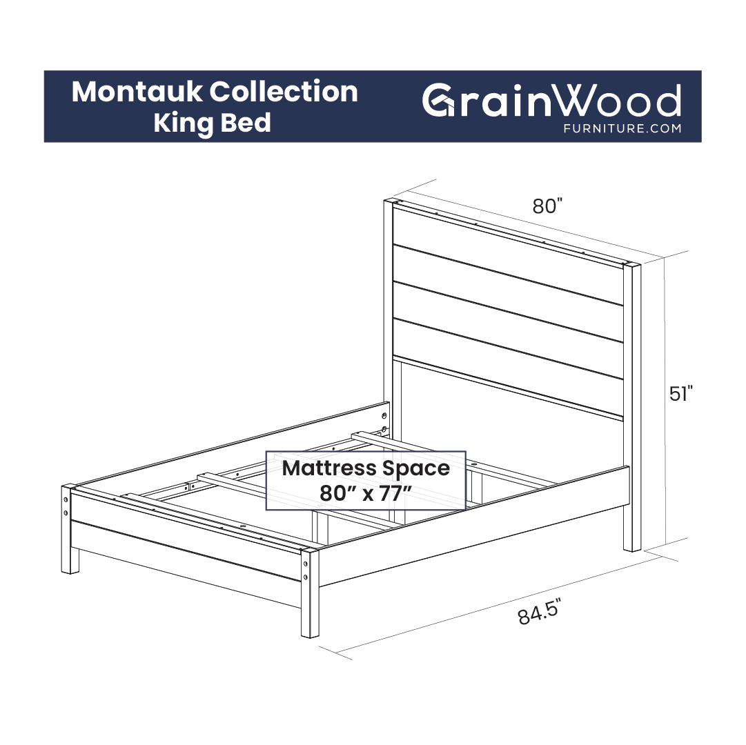 Montauk Solid Wood Bed