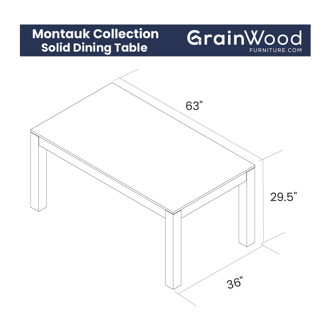 Montauk Solid Wood Dining Table