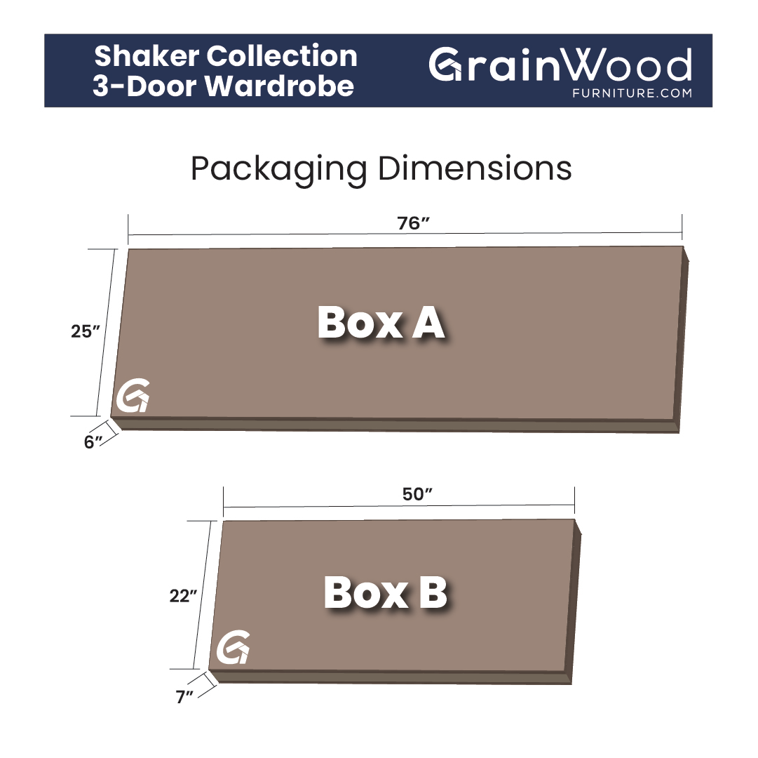 Shaker 3-Door Wardrobe