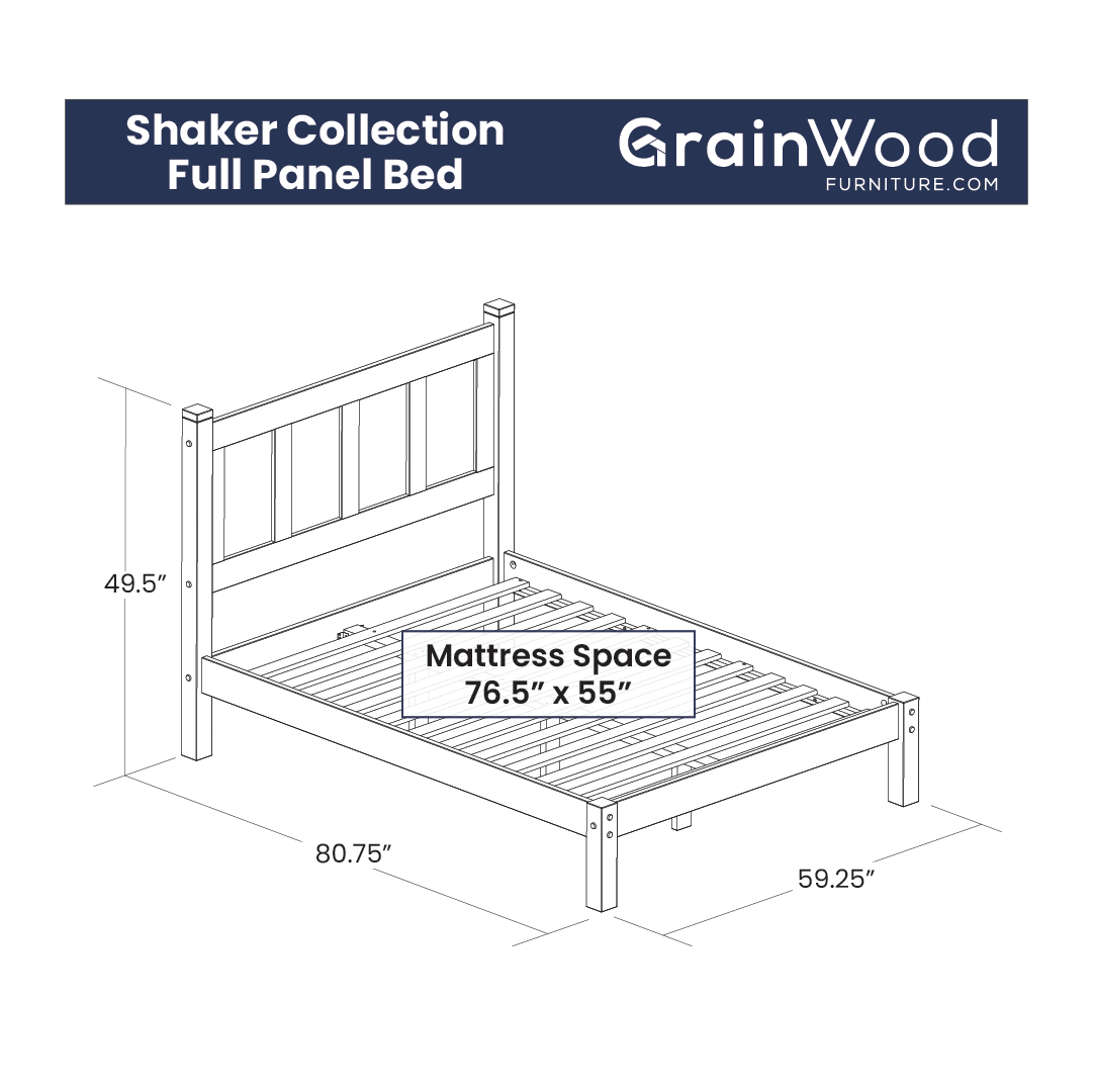 Shaker Panel Platform Bed