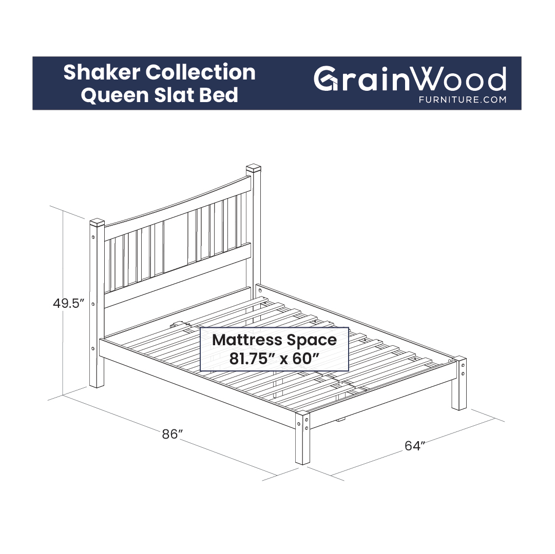 Shaker Slat Platform Bed