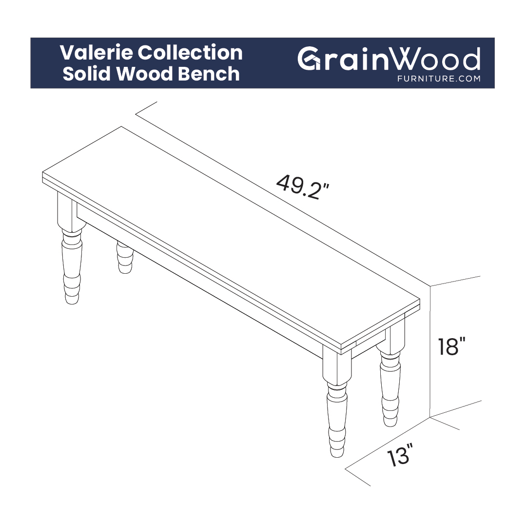 Valerie Solid Wood Bench