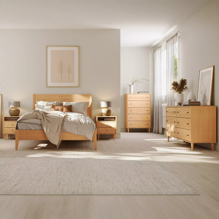 Mid Century Bedroom Set in Brushed Walnut