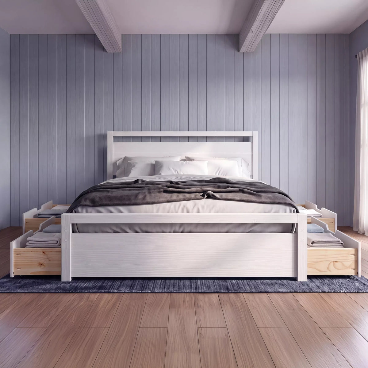 Loft Bed + Under Bed Storage Drawers