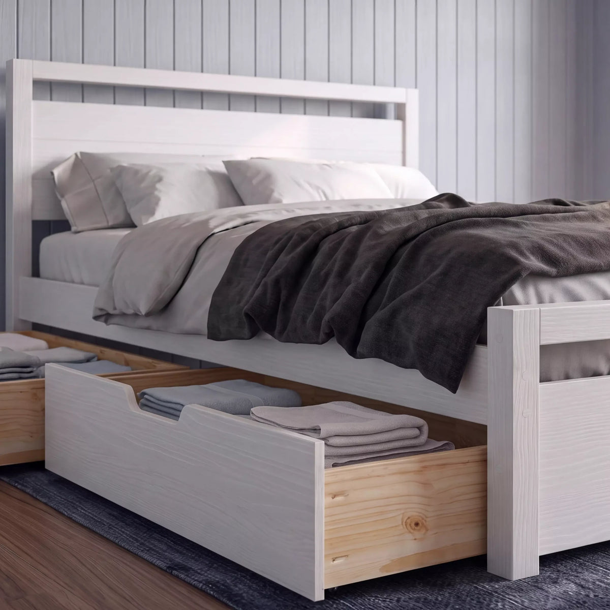 Loft Bed + Under Bed Storage Drawers