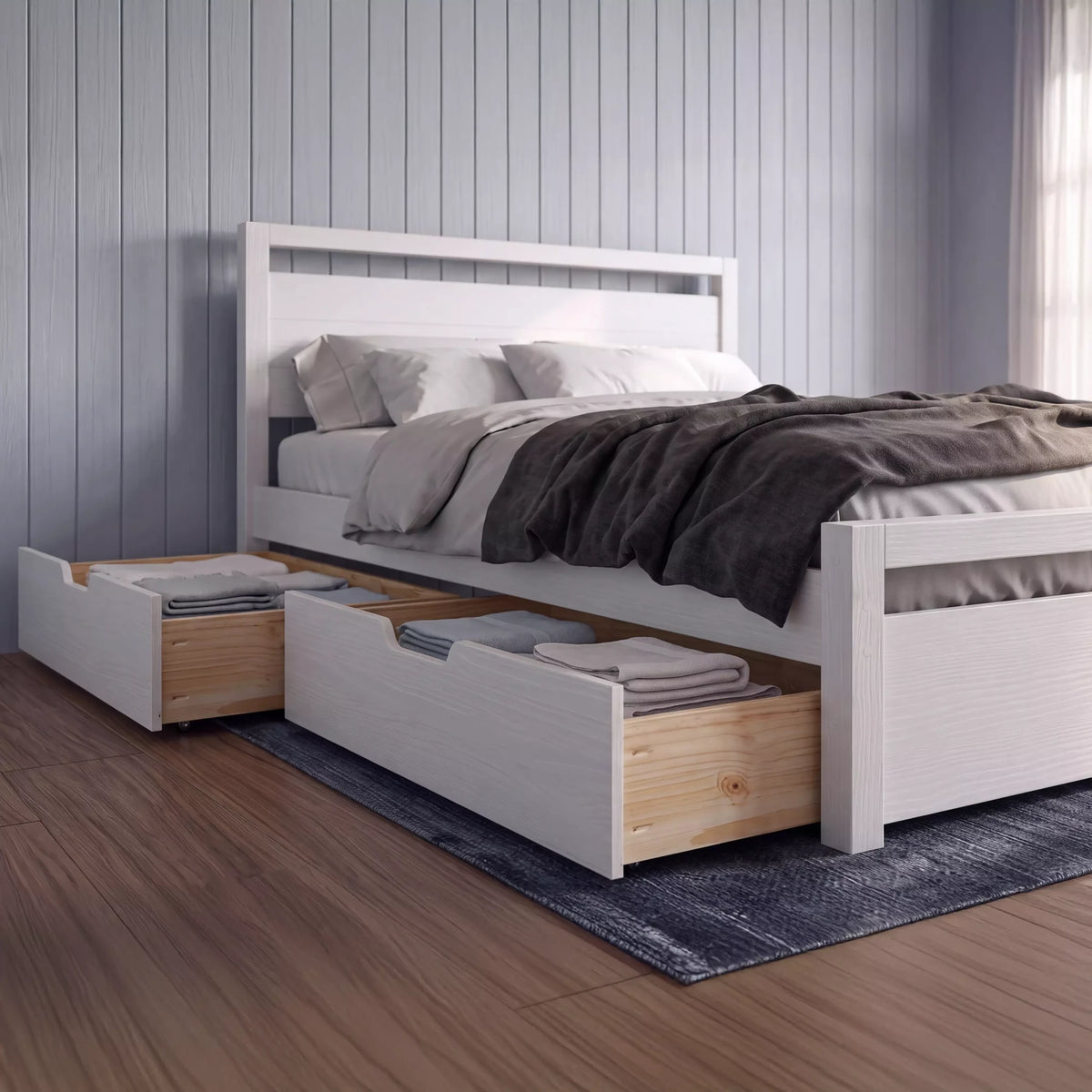 Loft Bed + Under Bed Storage Drawers