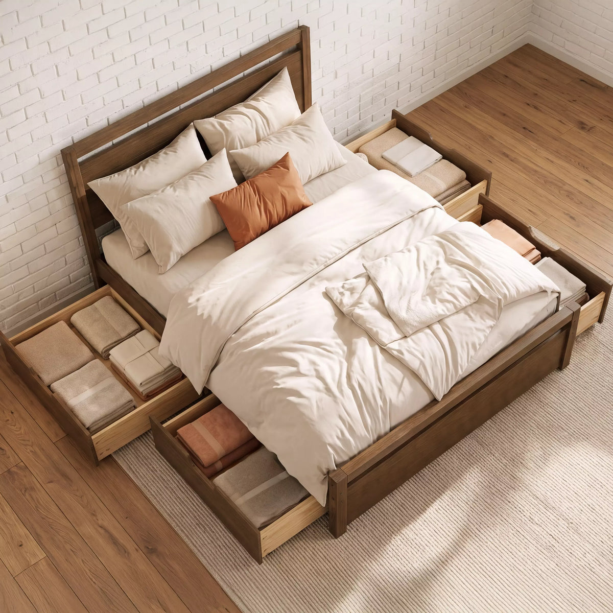 Loft Bed + Under Bed Storage Drawers