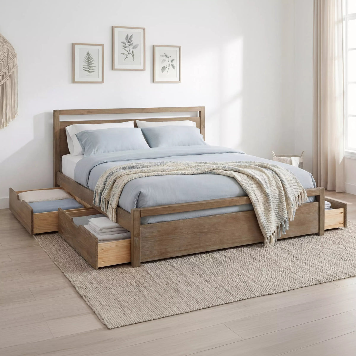 Loft Bed + Under Bed Storage Drawers