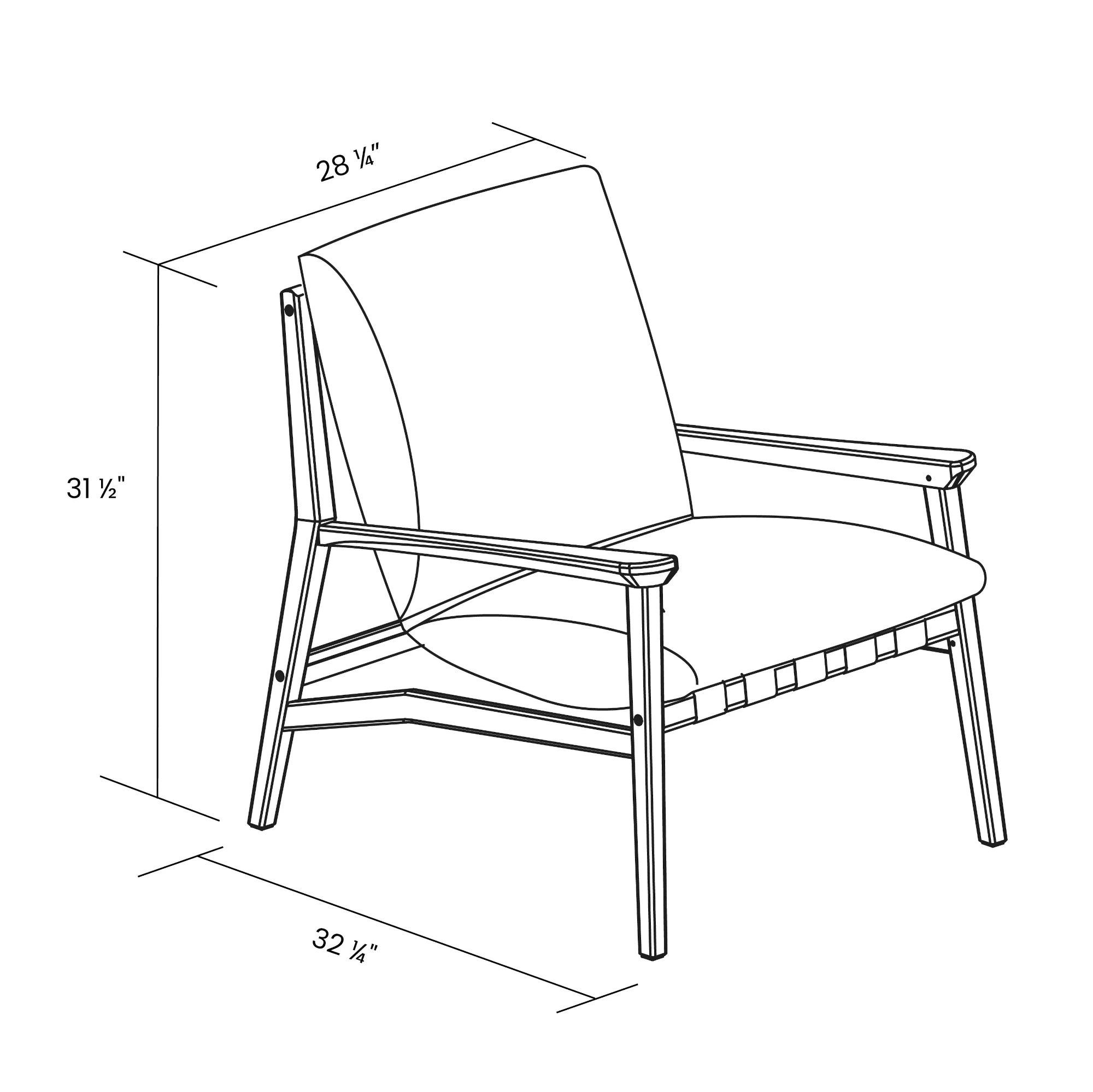 Mid Century Lounge Chair + Ottoman