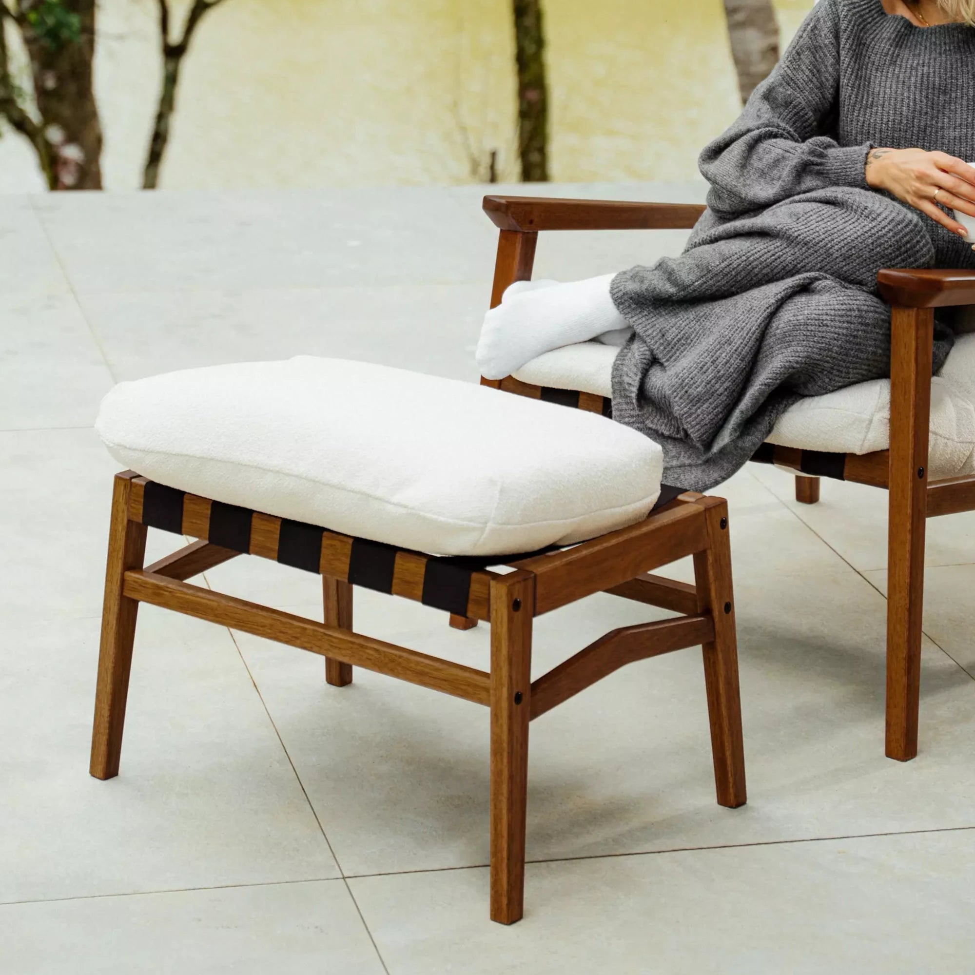 Mid Century Rocking Chair + Ottoman