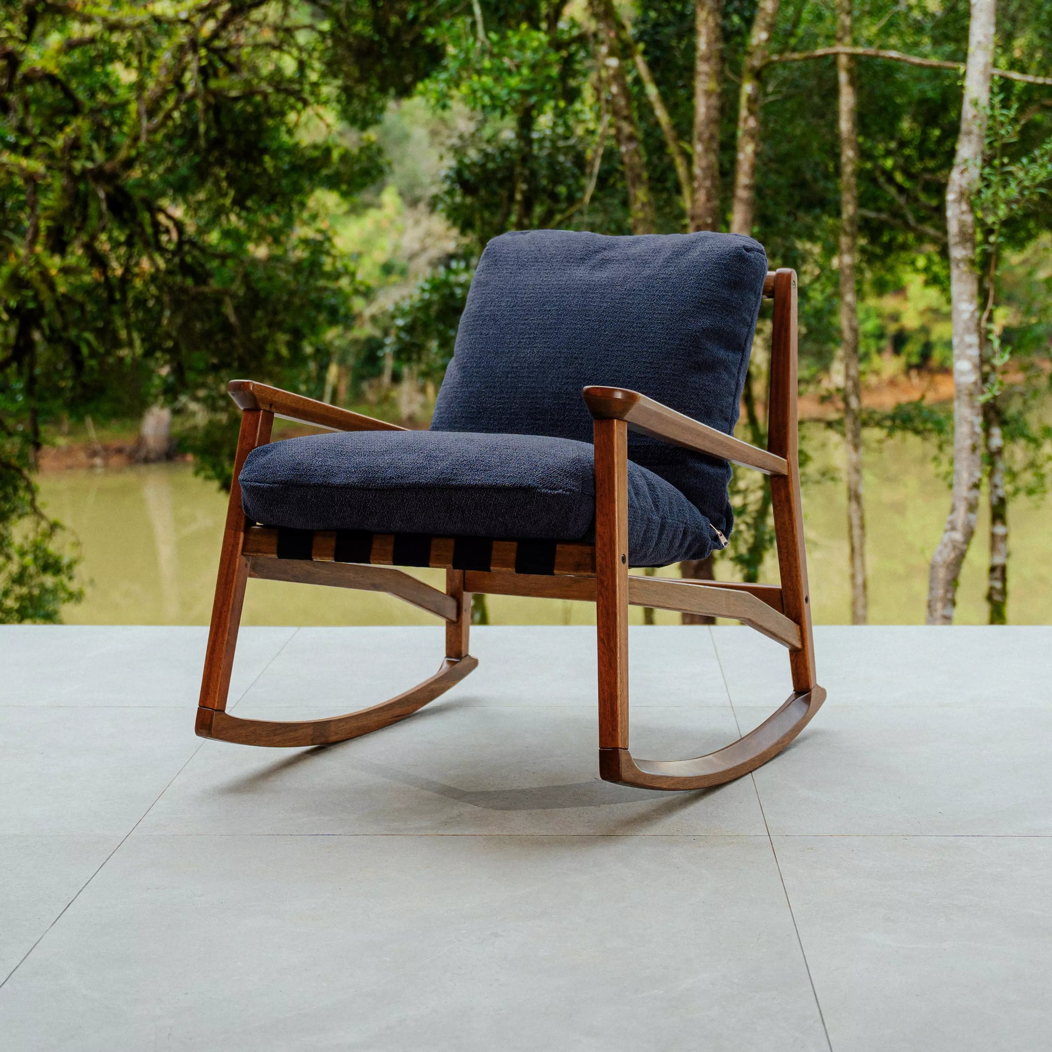 Mid Century Rocking Chair + Ottoman