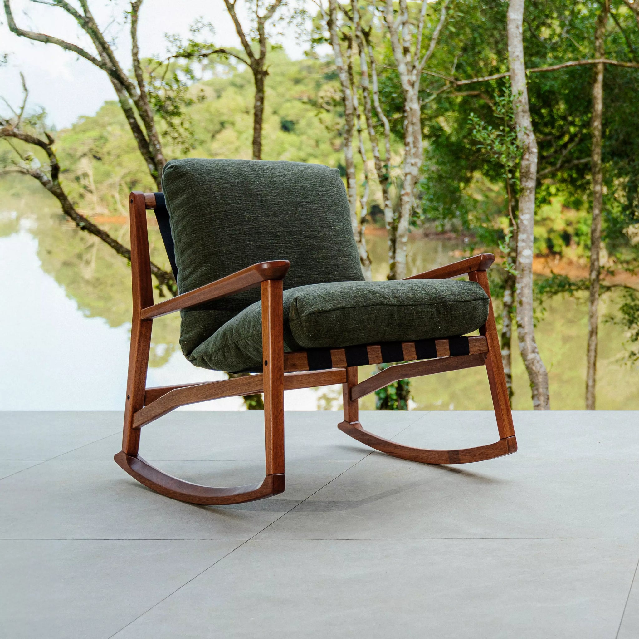 Mid Century Rocking Chair + Ottoman