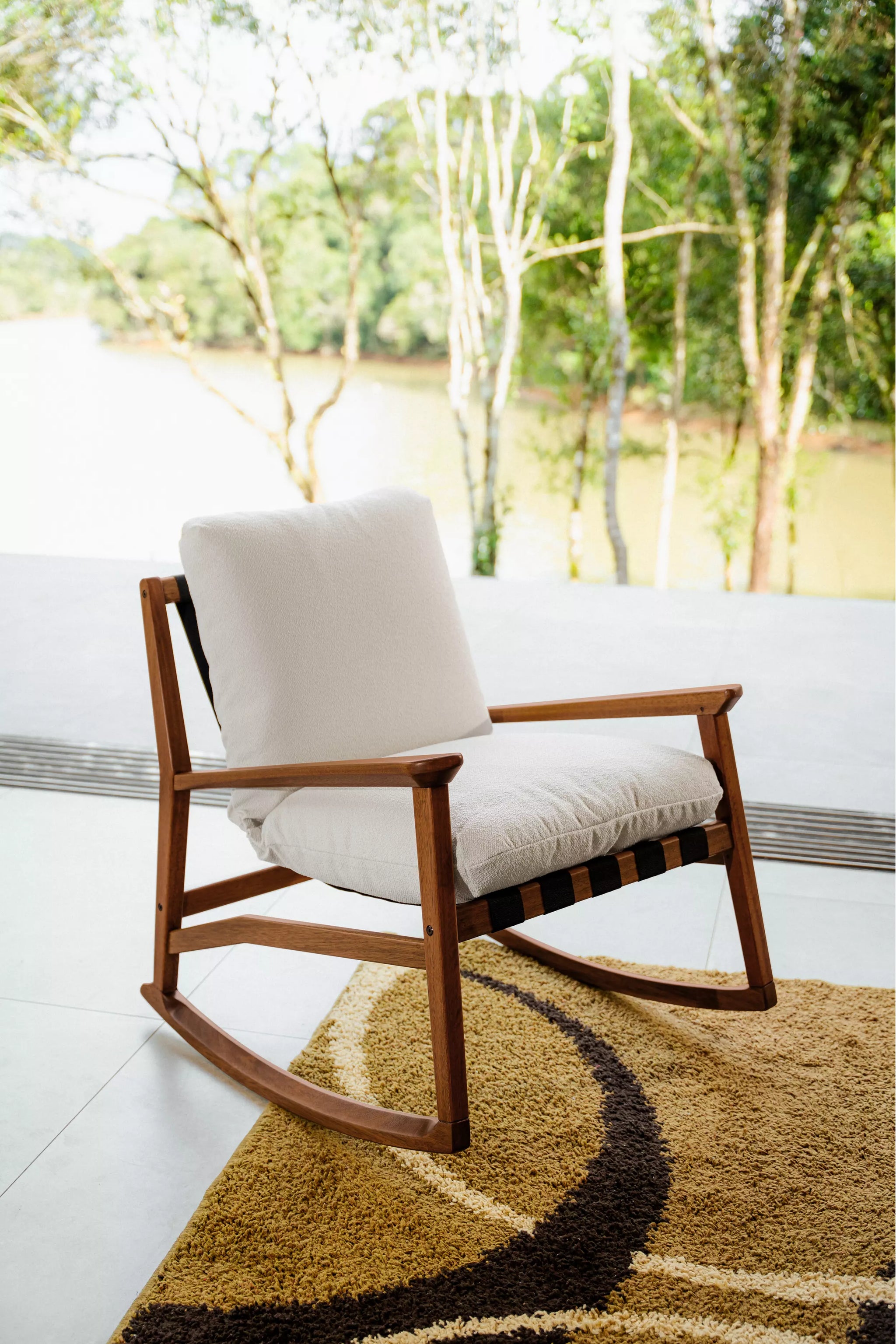Mid Century Rocking Chair + Ottoman