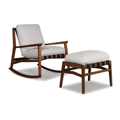 Mid Century Rocking Chair + Ottoman