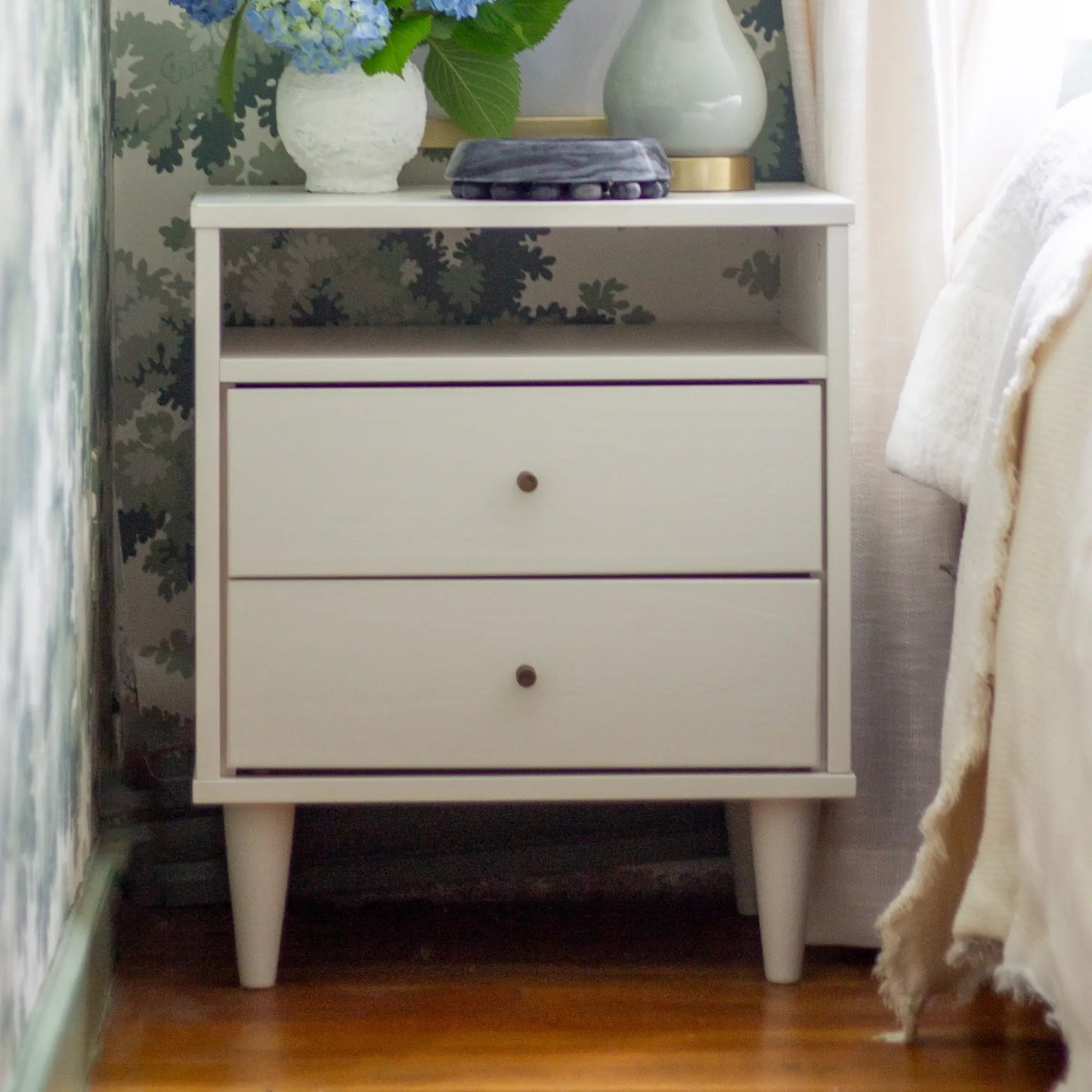 Mid Century Two-Drawer Nightstand