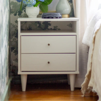 Mid Century Two-Drawer Nightstand