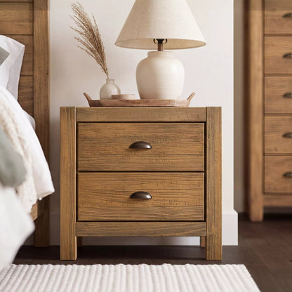 Montauk Nightstand Rustic Honey lifestyle