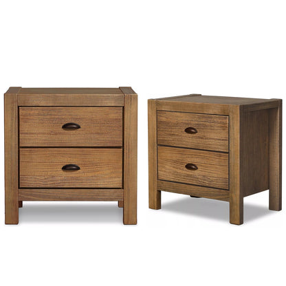 Montauk Nightstands Set of 2 Rustic Honey