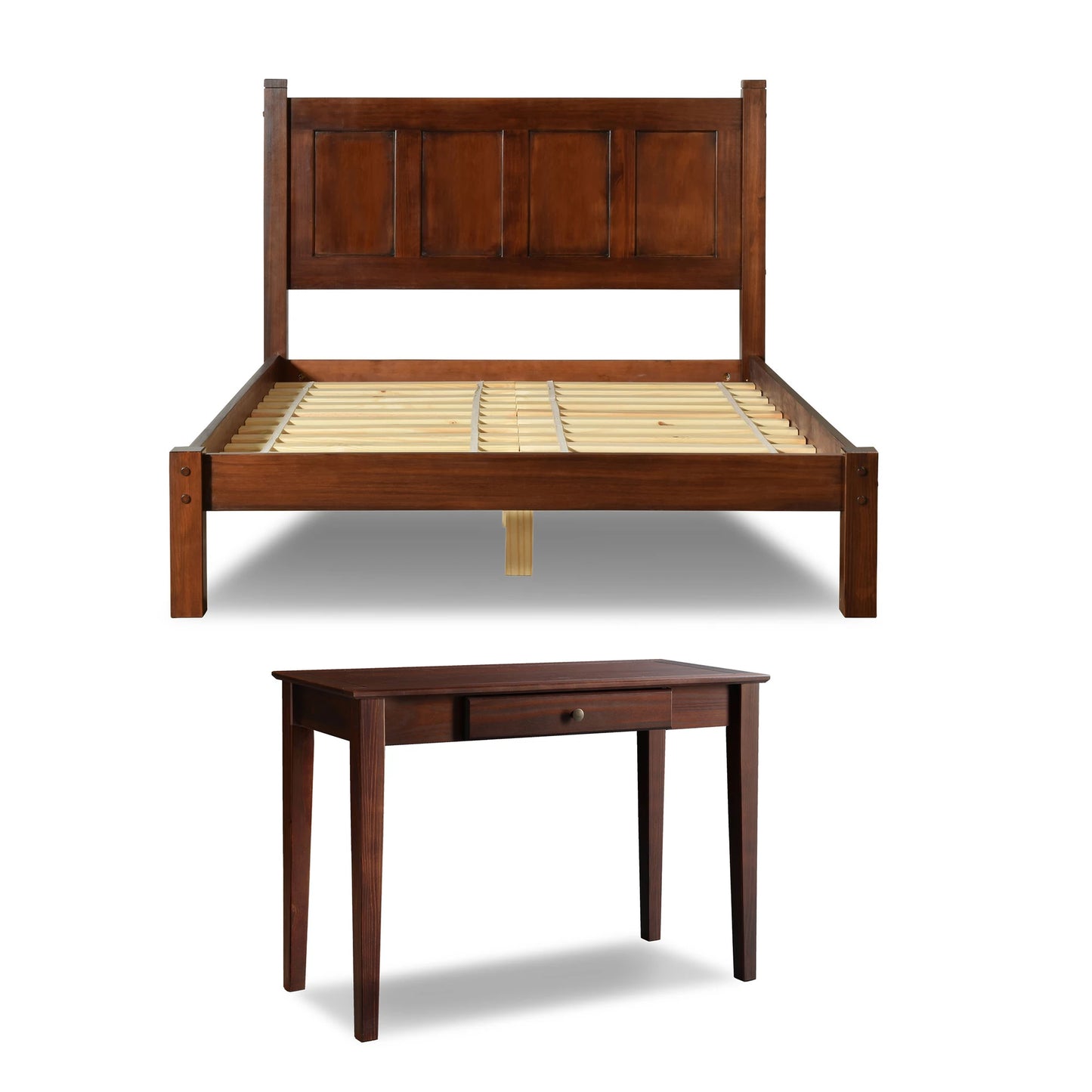 Shaker Bed + Desk