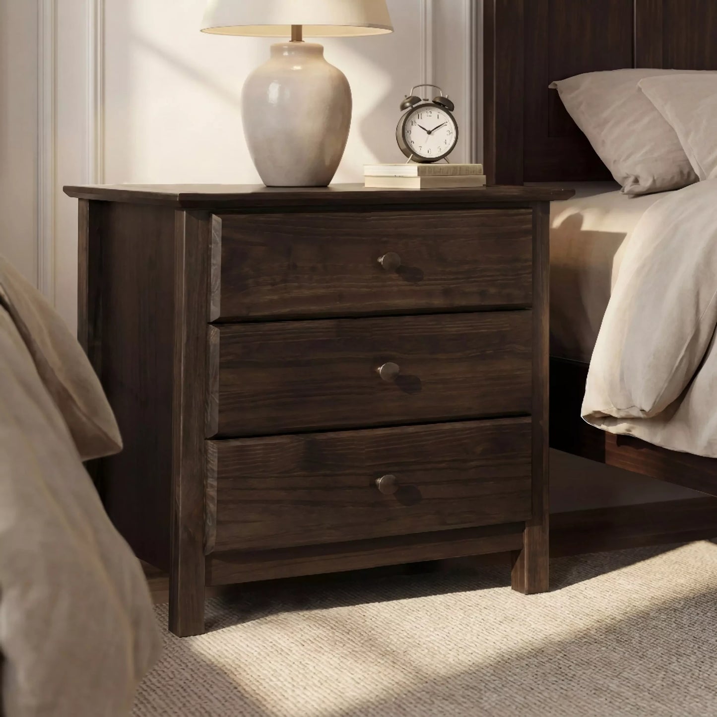 Shaker 3-Drawer Nightstand